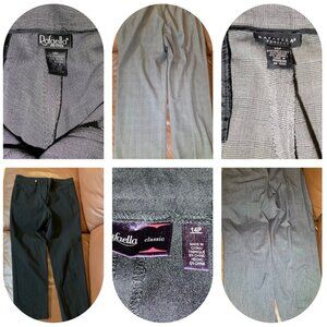 Lot of 3 Vintage Rafaella pants Size 14P houndstooth, melange pattern, & black